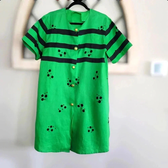 Vintage 1980's Handmade Linen Kimono **see Measurements** - Picture 1 of 6